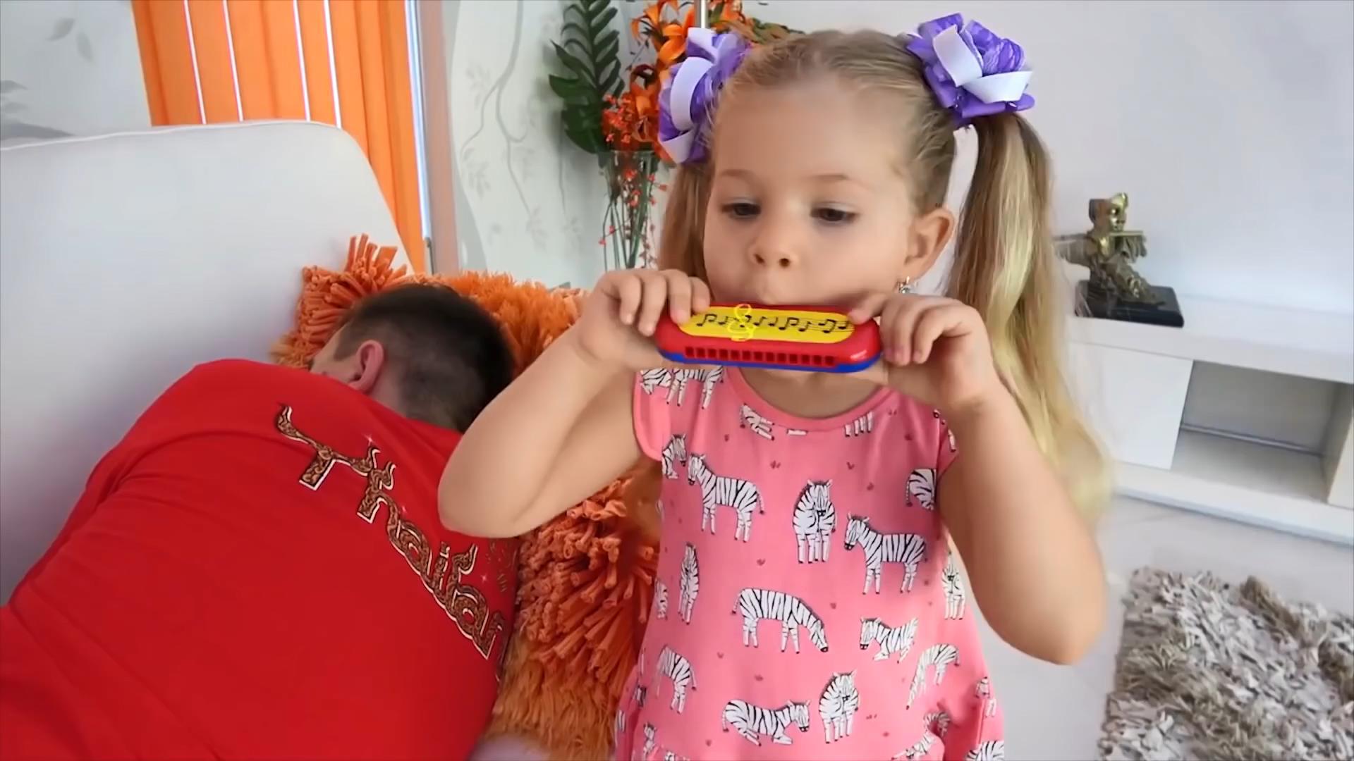 Pretend Play With Toy Musical Instruments
