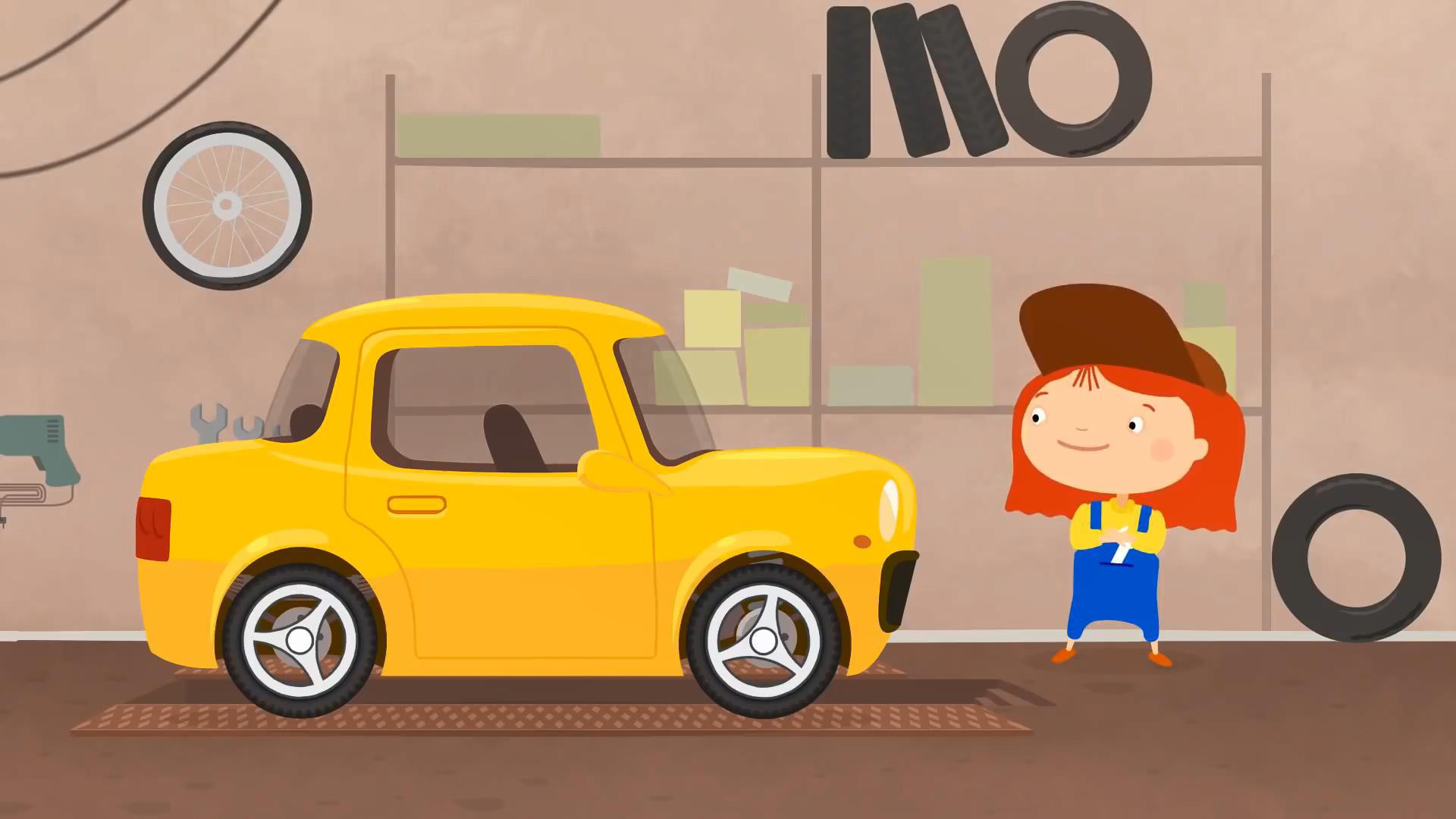 The yellow car the truck for kids