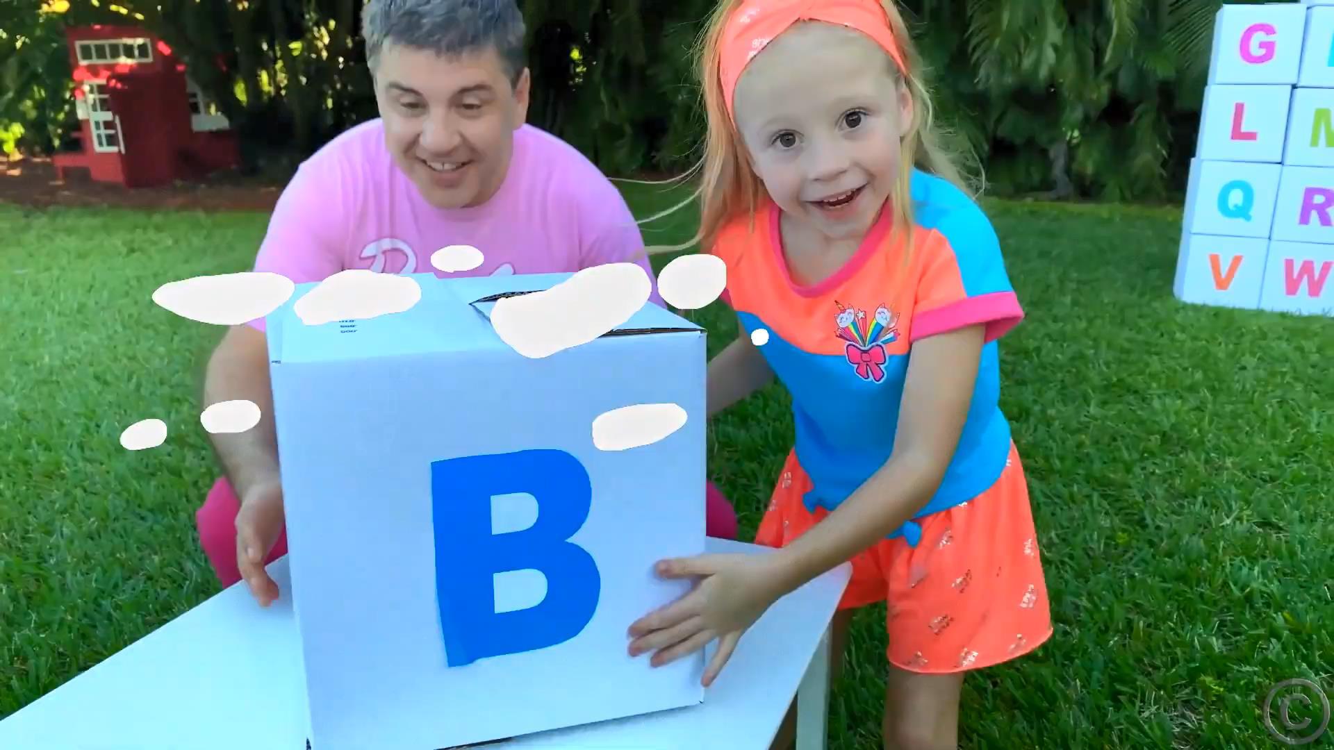 Nastya Learns English Alphabet with dad